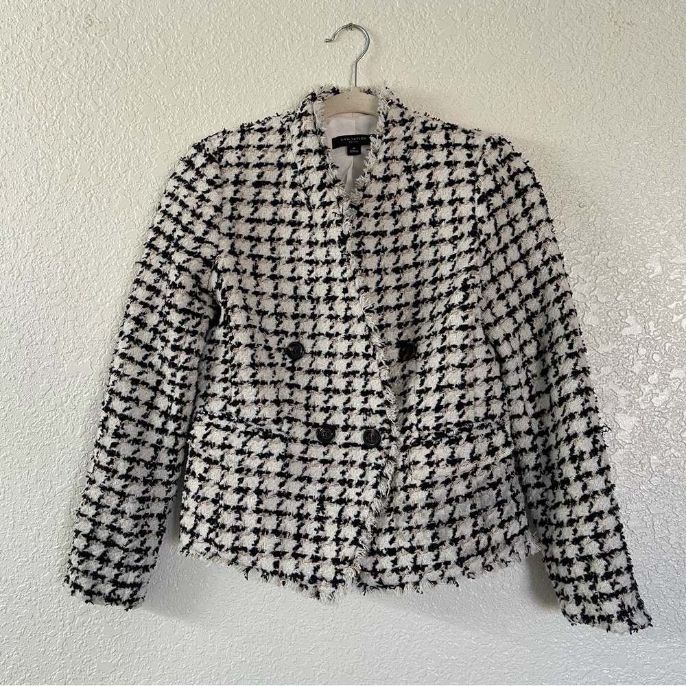 Ann Taylor Black and White Houndstooth Blazer - Picture 9 of 9